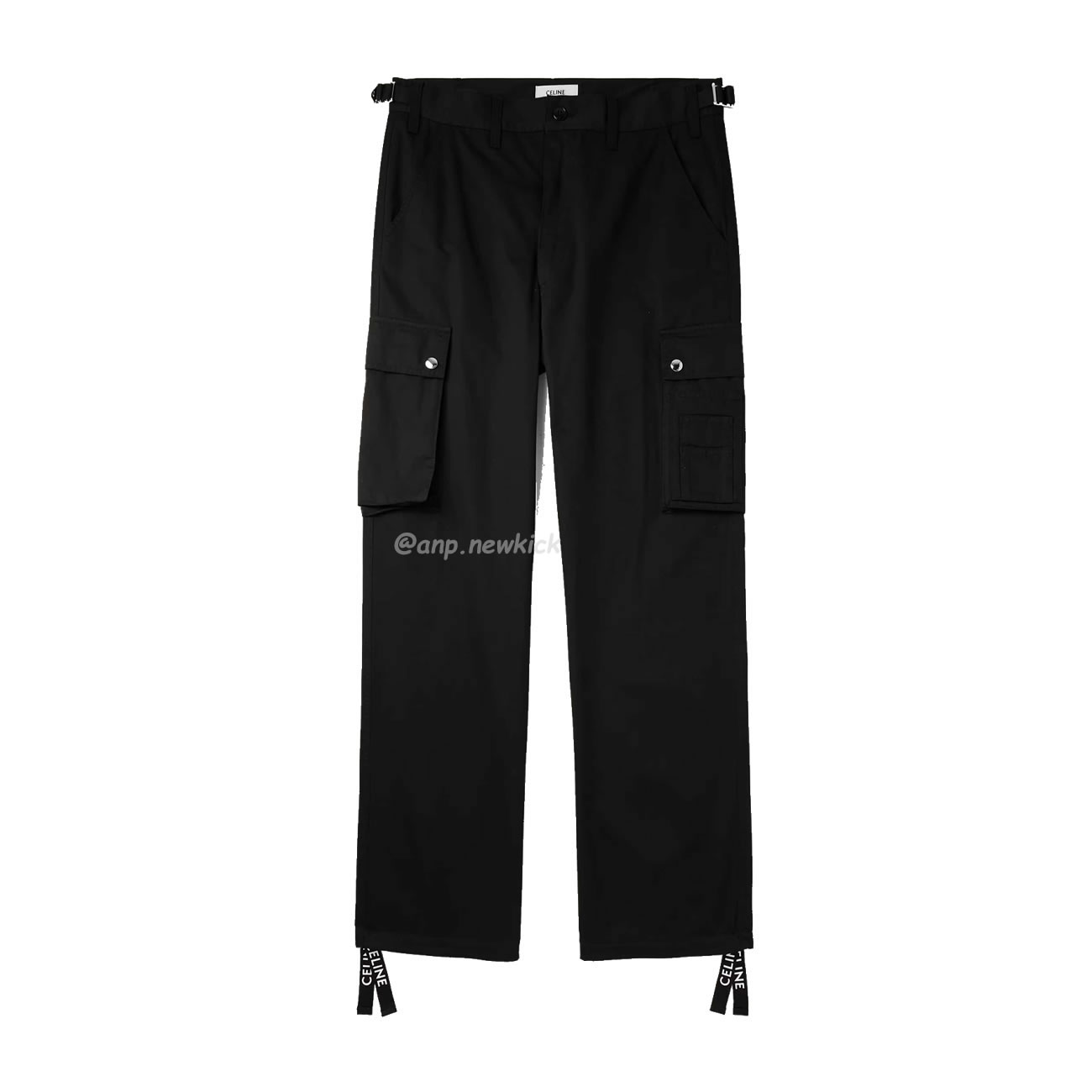 Celine Linen Plain Cotton Logo Cargo Pants (1) - newkick.vip